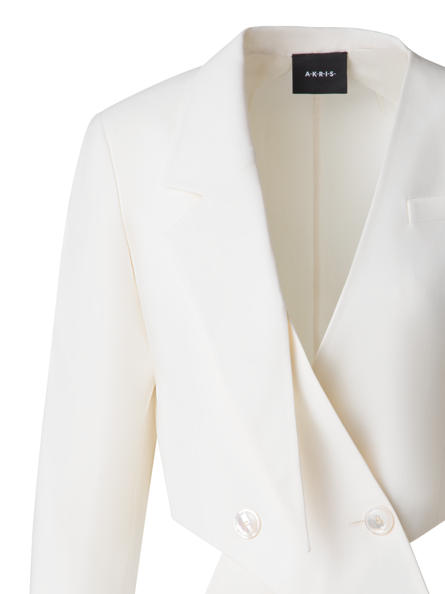 Designer Asymmetrische Doubleface-Jacke aus Wolle