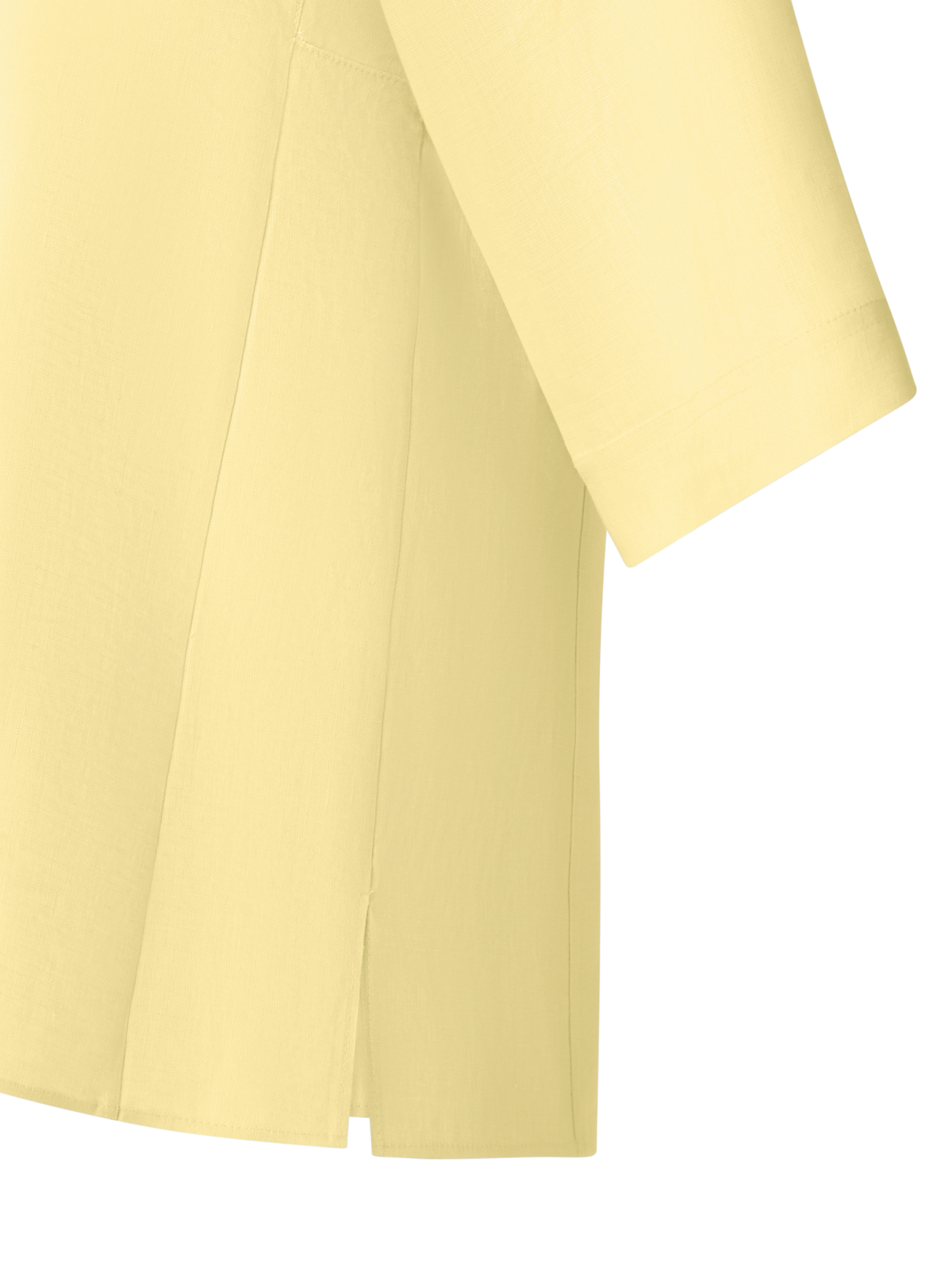 Designer Boxy-Hemdbluse aus Leinen - Gelb