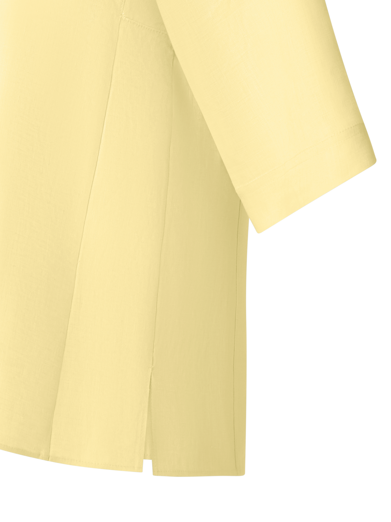 Designer Boxy-Hemdbluse aus Leinen - Gelb