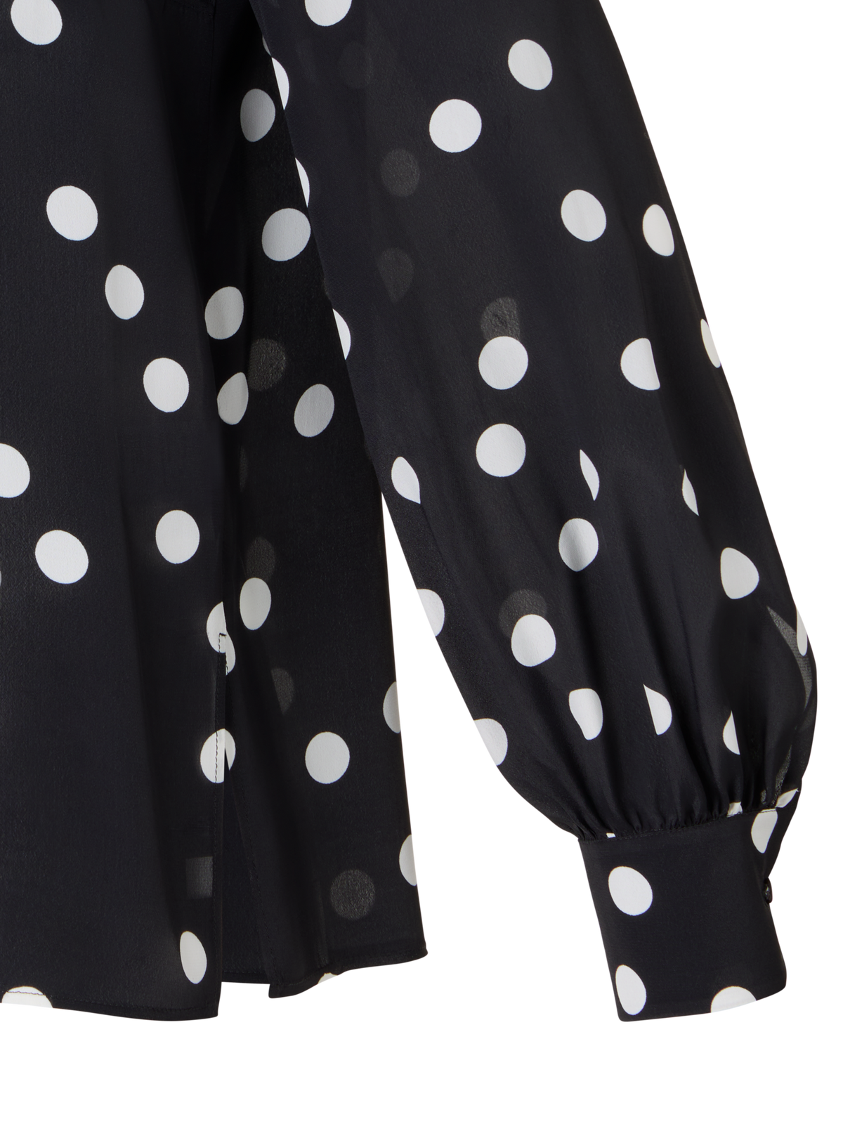 Designer Bluse aus Viskose-Georgette - Schwarz