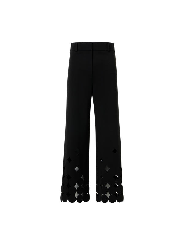 Designer Dropping Dot Cut-Out-Jerseyhose - Schwarz