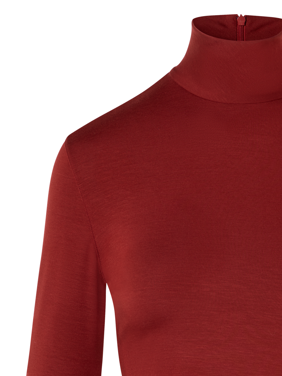Designer Tailliertes Modal-Shirt mit Punto Dot Detail - Rot