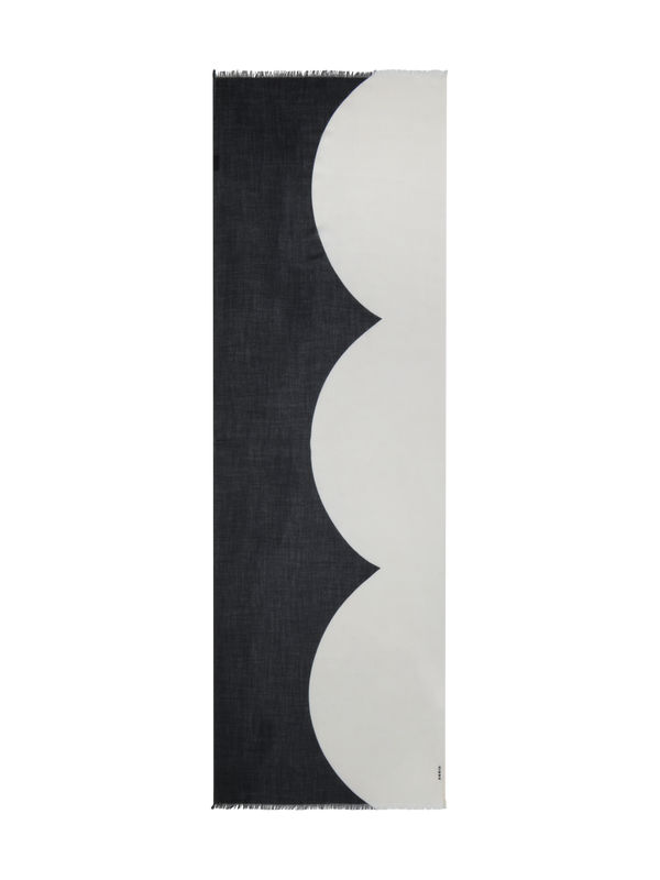 Designer Kaschmirschal mit Cloud-Druck - Bunt