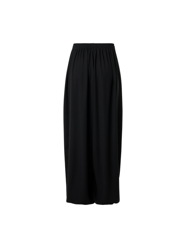 Designer Fresia Wide Leg Hose aus Viskose mit elastischen Bündchen - Beige