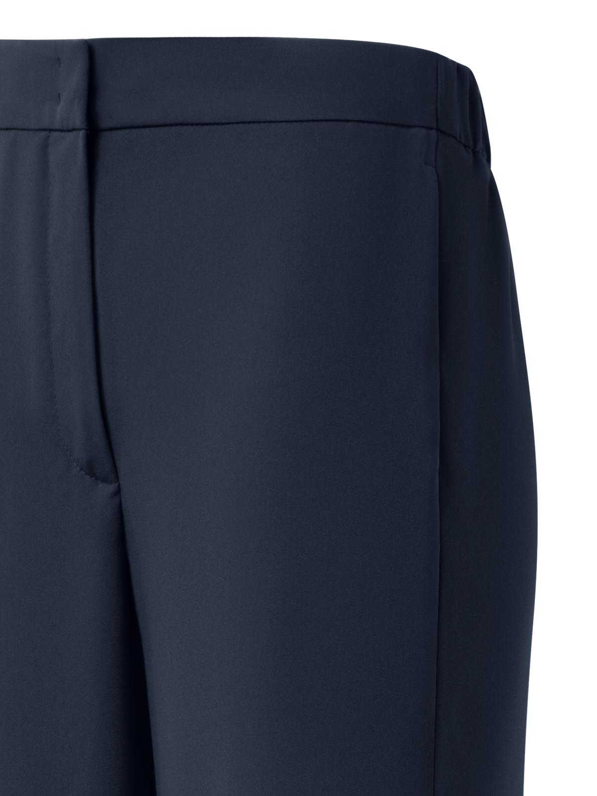 Designer Gerade Laser-Cut-Hose mit elastischem Bund - Dunkelblau - Blau