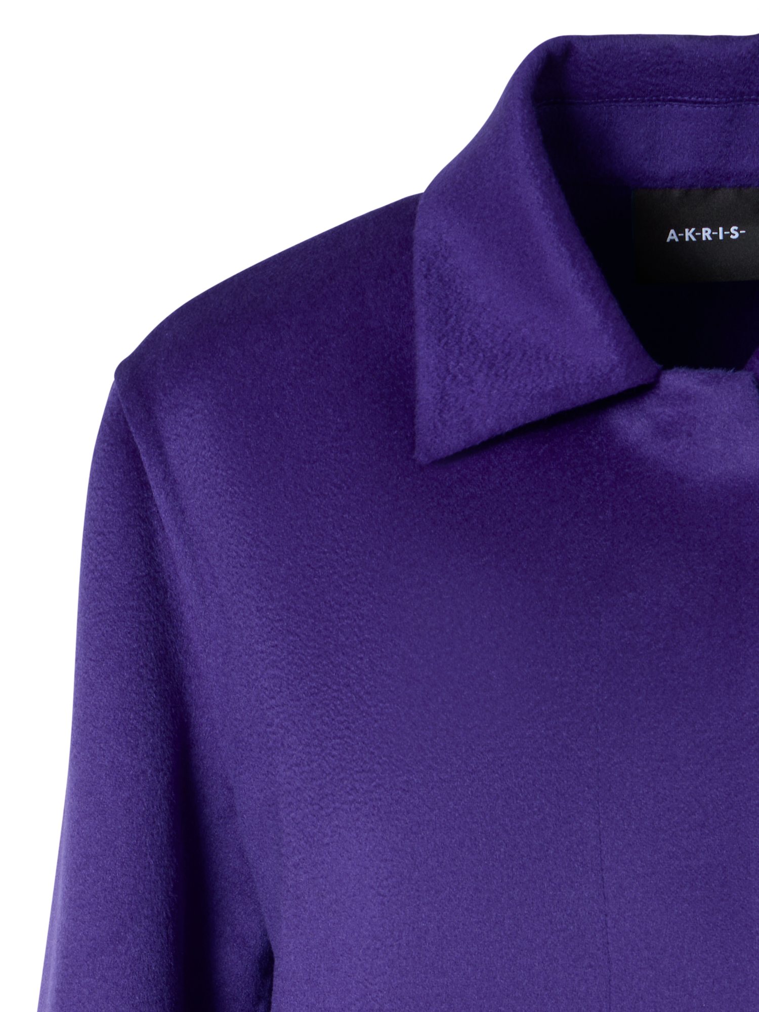 Designer Laars Long Jacke aus Kaschmir-Doubleface - Violett