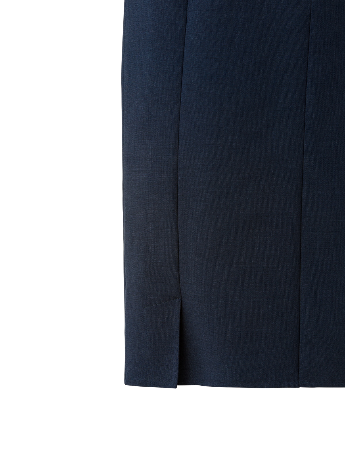 Designer Etuikleid aus Woll-Doubleface - Dunkelblau - Blau