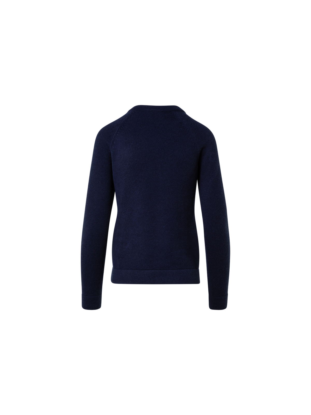 Designer Zweifarbiger Pullover aus 100% Kaschmir - Dunkelblau - Ecru - Weiss