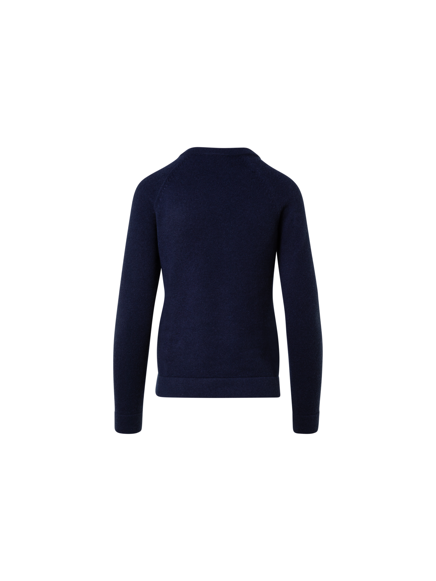 Designer Zweifarbiger Pullover aus 100% Kaschmir - Dunkelblau - Ecru - Weiss