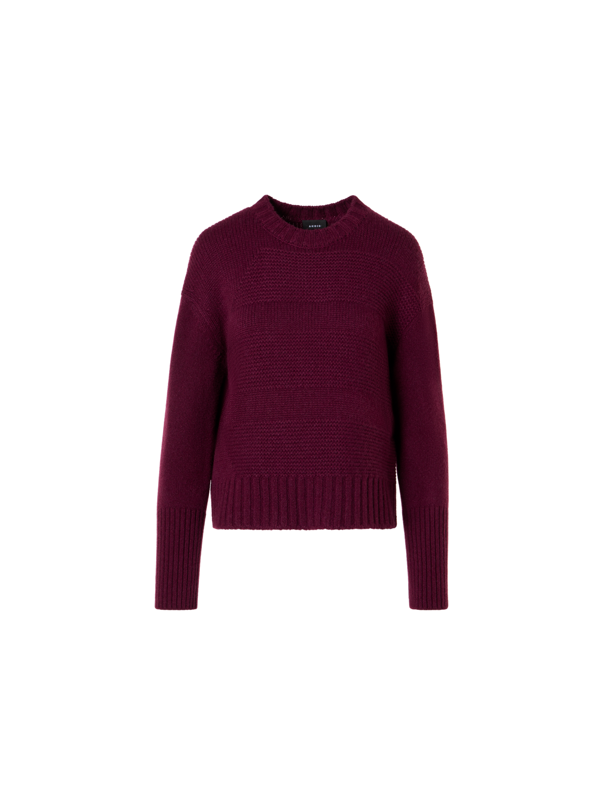 Designer Kaschmirpullover im Ripp-Mix - Rot