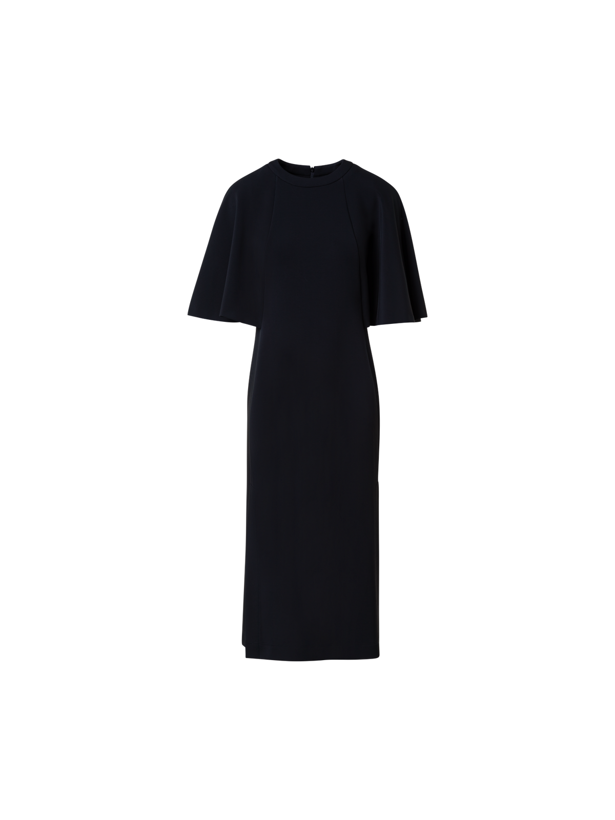 Designer Jersey-Midikleid mit Kimono-Ärmeln - Schwarz