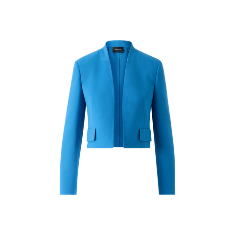 Kurze Jacke aus Woll-Crêpe Doubleface