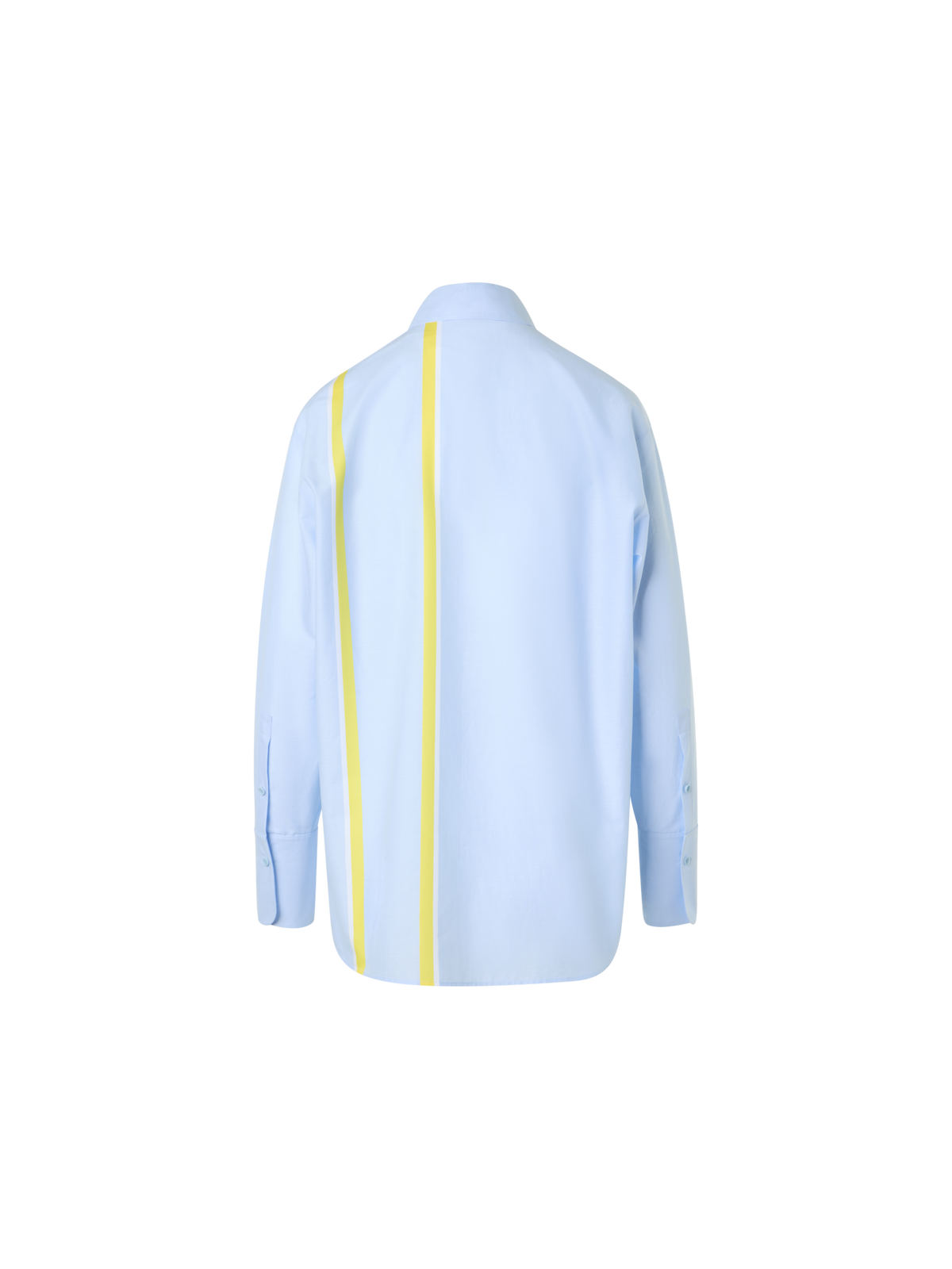 Designer Gestreifte Hemdbluseaus Baumwoll-Chambray - Blau