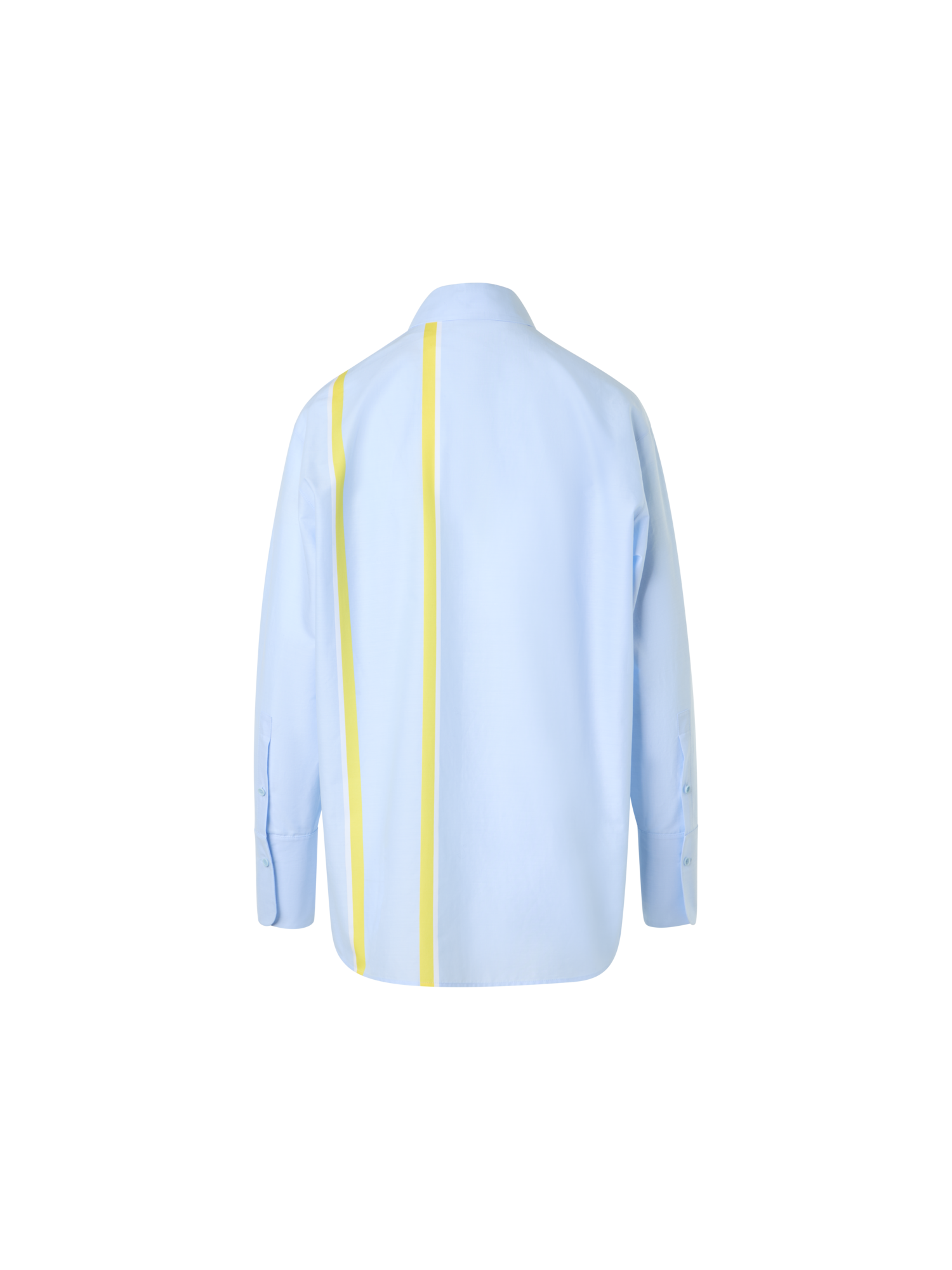 Designer Gestreifte Hemdbluseaus Baumwoll-Chambray - Blau