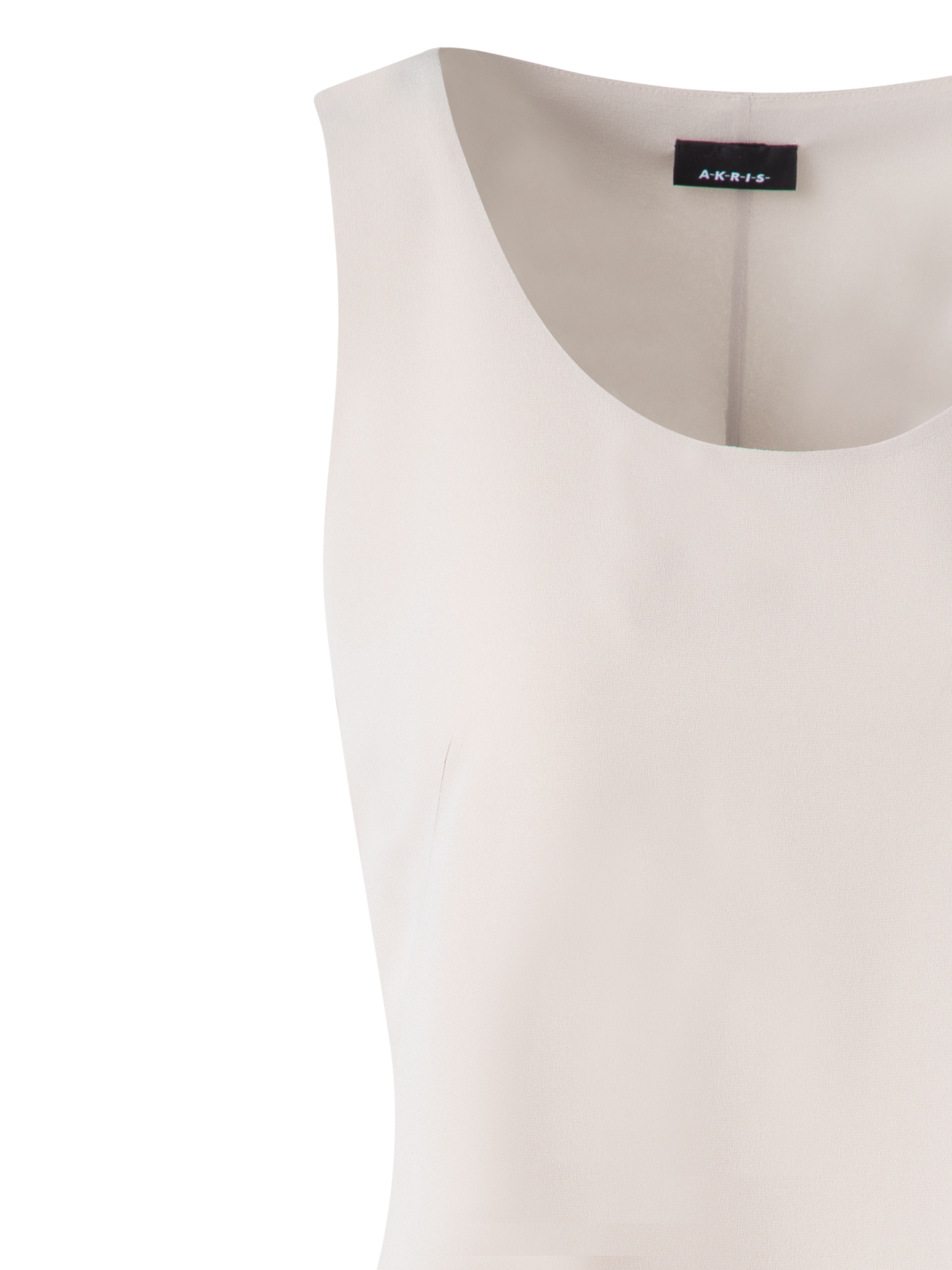 Designer Seiden-Georgette-Tank-Top - Beige