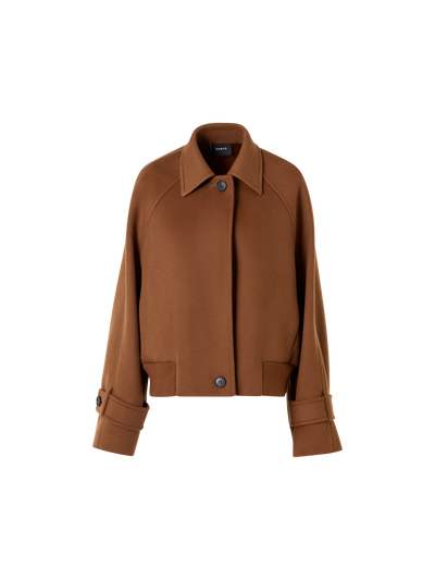 Designer Bomberjacke aus Kaschmir-Double-Face - Braun