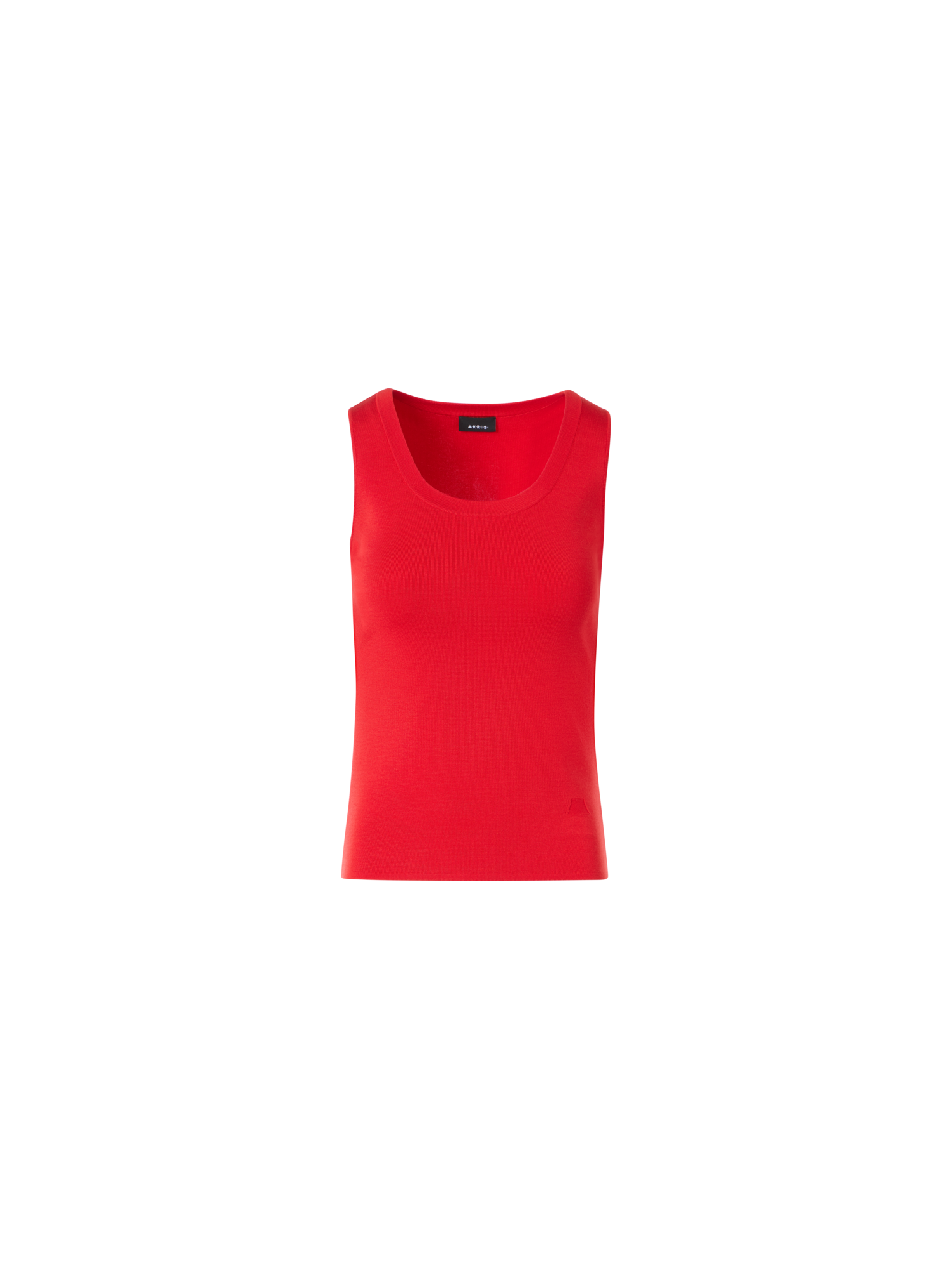 Designer Tailliertes Strick-Top aus Stretch-Seide - Rot