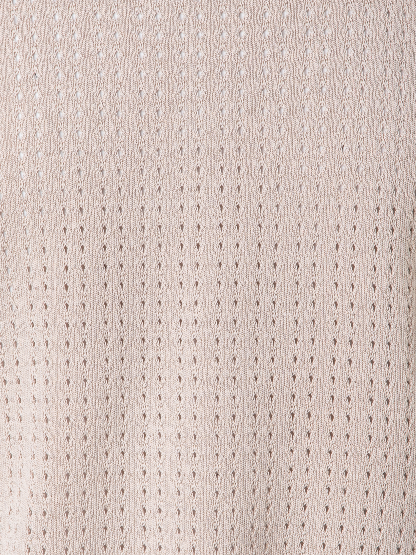 Designer Kurzärmeliger Cardigan aus Seiden-Baumwolle - Beige