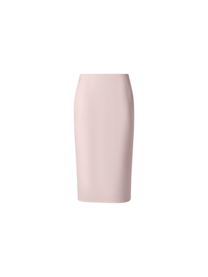 Designer Bleistiftrock aus Woll-Crêpe Doubleface - Rosa