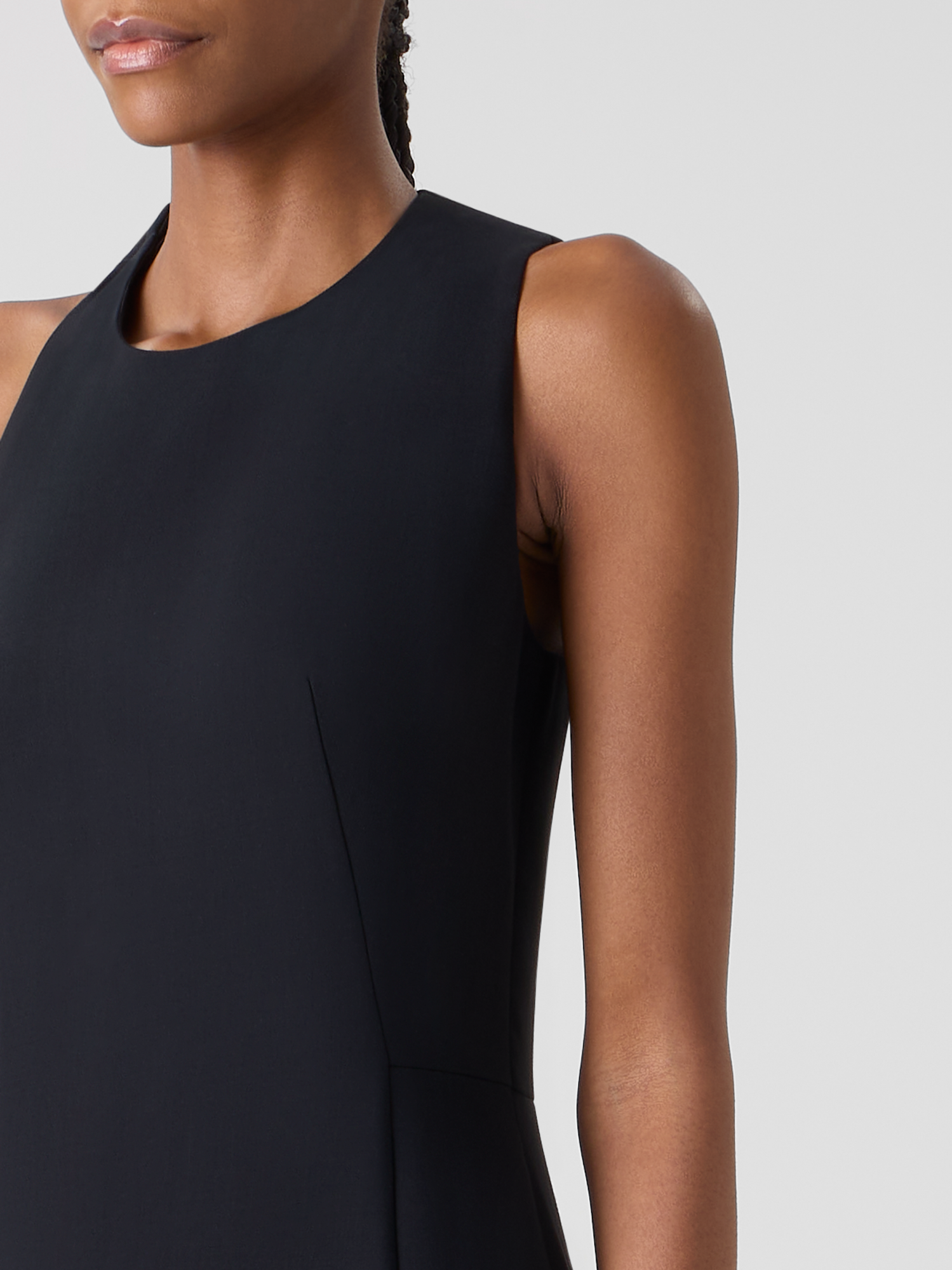 Designer Abendkleid mit Orbit-Cutout am Rücken - Schwarz 