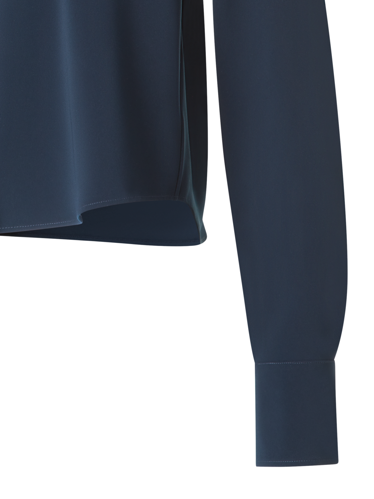 Designer Kurze Boxy-Bluse im Signature Laser Cut - Dunkelblau - Blau