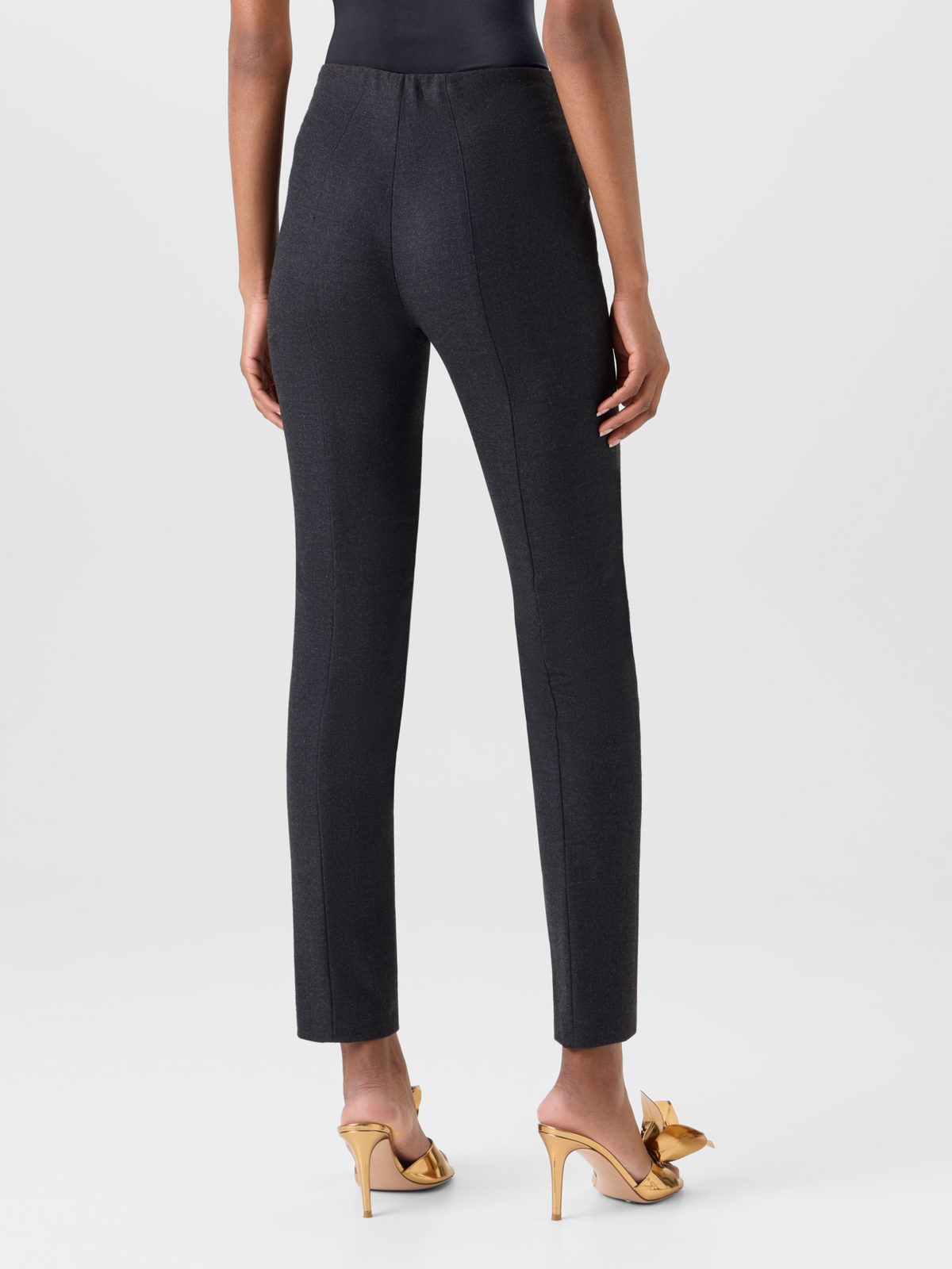 Designer Schmale Hose aus Wollflanell - Grau #editorial