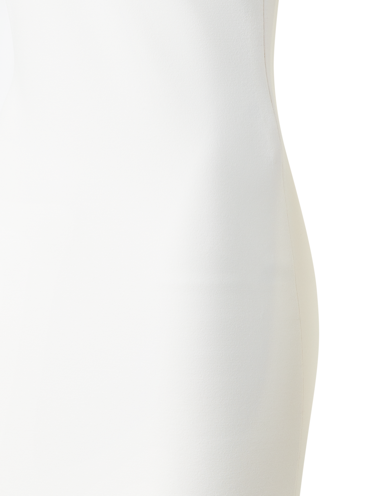 Designer Midi-Strickkleid mit Doppel-V-Ausschnitt - Ecru - Weiss