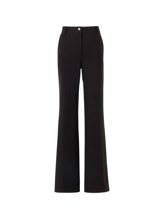 Designer Bootcut Hose aus Winter-Denim - Braun