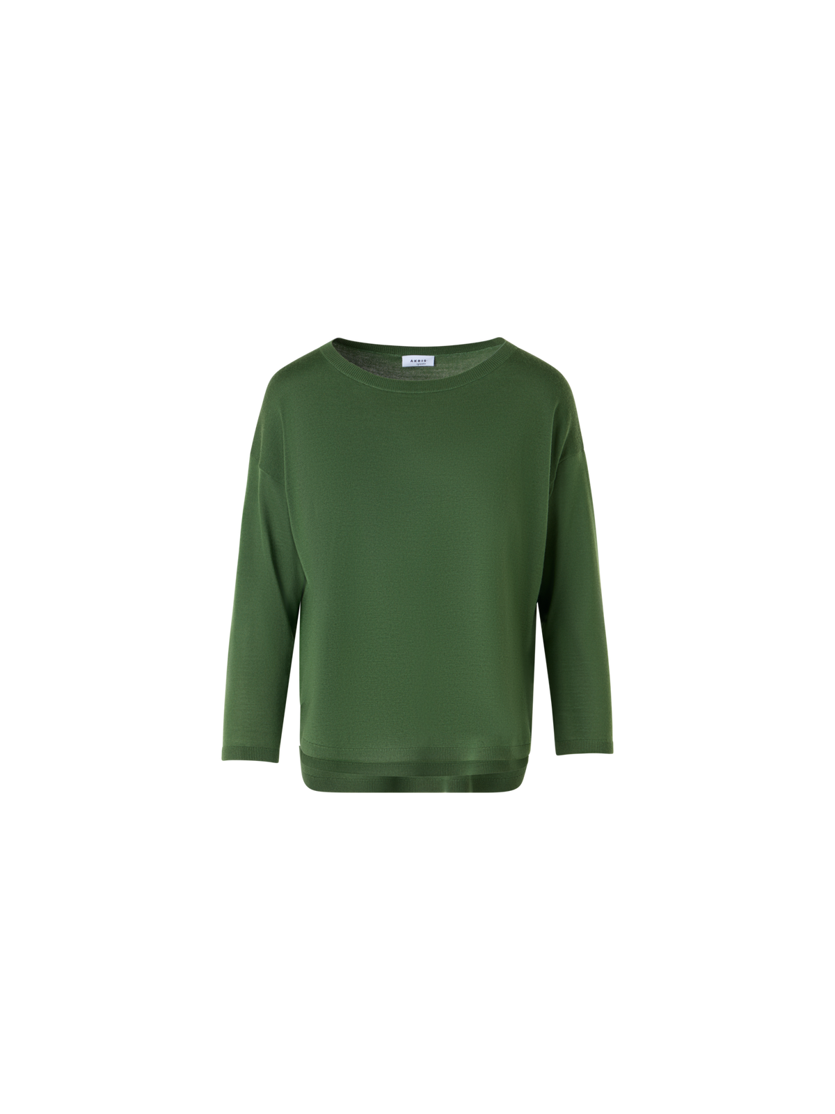 Designer Strickpullover aus Merinowolle - Grün