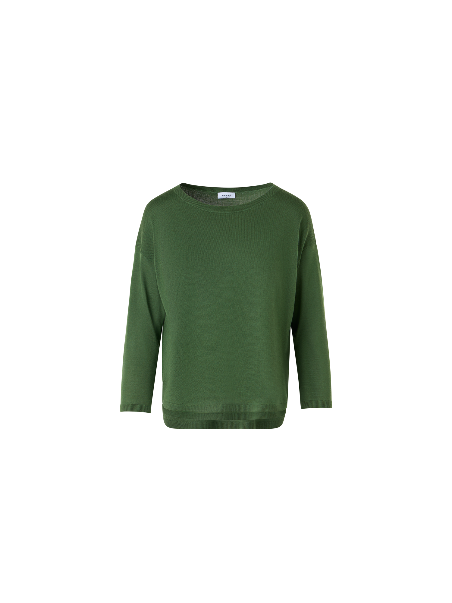 Designer Strickpullover aus Merinowolle - Grün