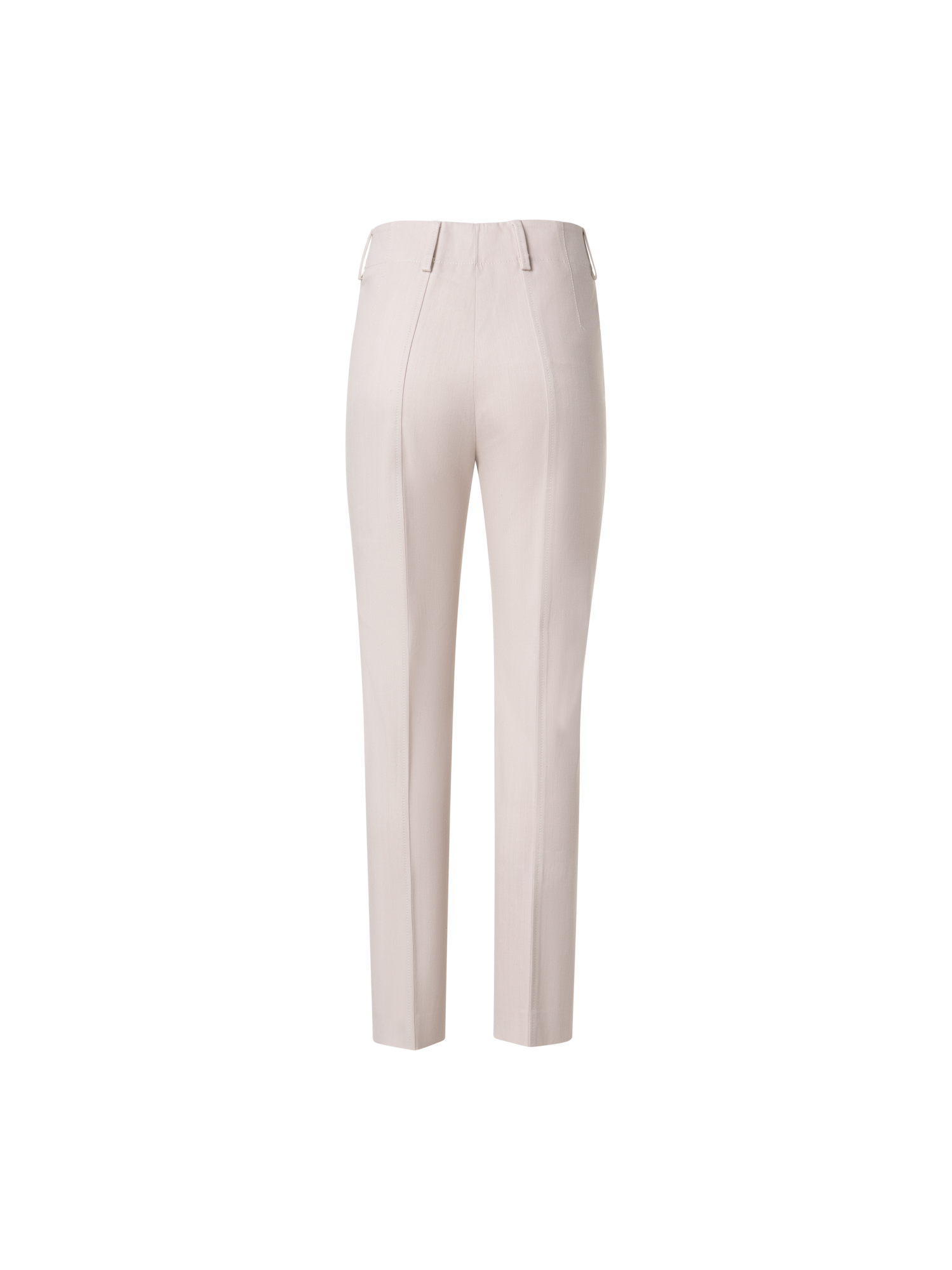 Designer Slim Hose aus Baumwoll-Stretch-Denim - Ecru - Weiss