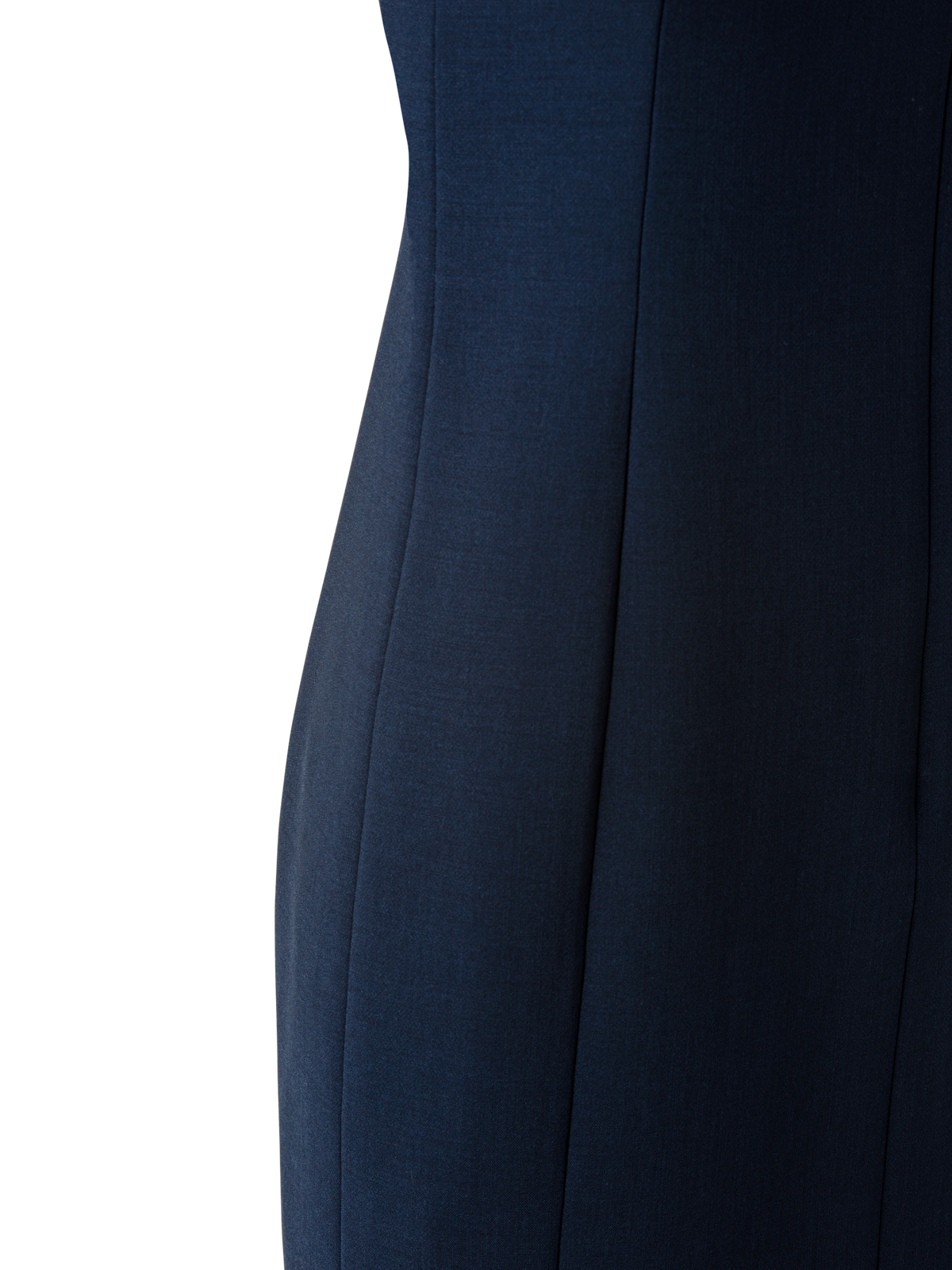 Designer Etuikleid aus Woll-Doubleface - Dunkelblau - Blau