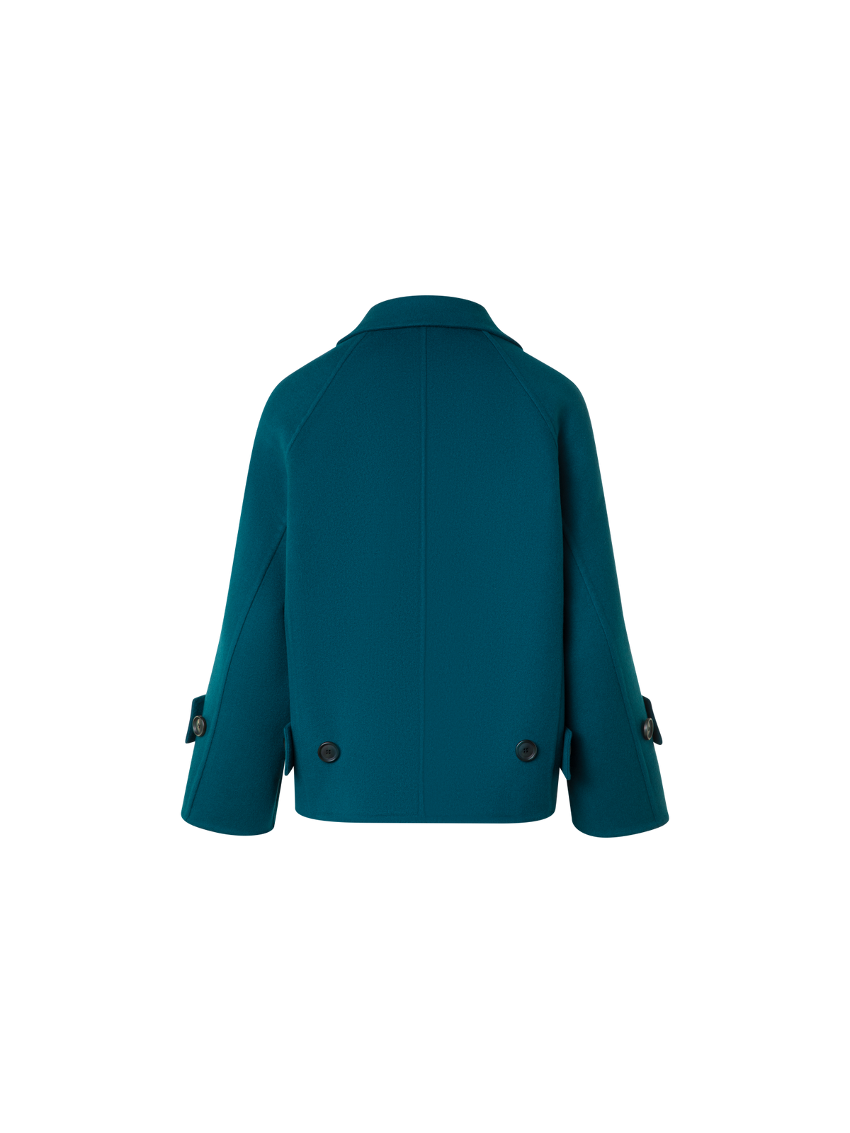 Designer A-Linien-Jacke aus reinem Kaschmir Doubleface - Grün