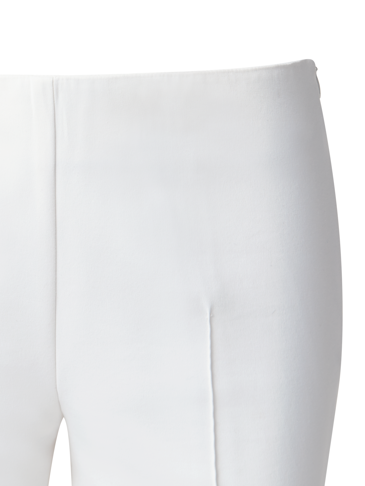 Designer Slim Hose aus Baumwoll-Techno-Stretch - Ecru - Weiss