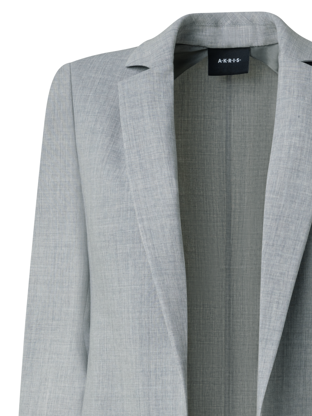 Designer Blazer aus Woll-Doubleface mit langem Revers - Grau