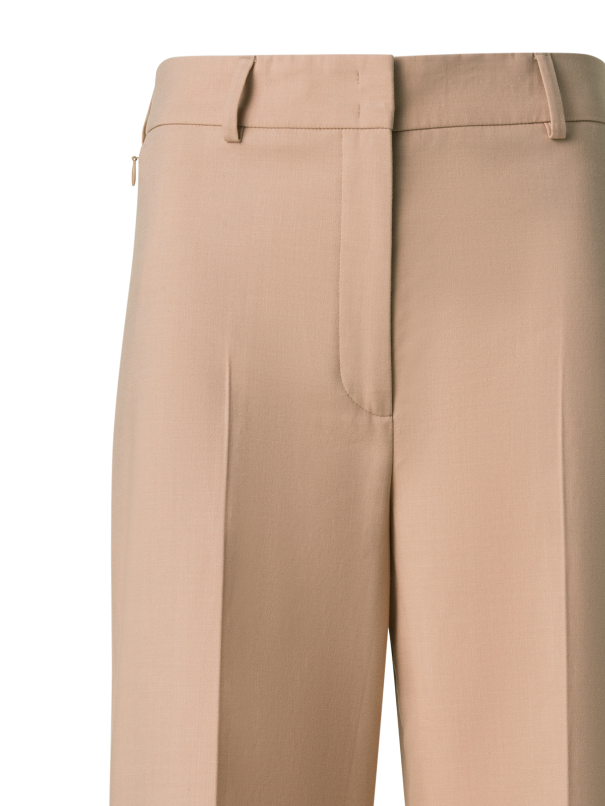 Designer Weite Hose aus Baumwoll-Doubleface - Beige