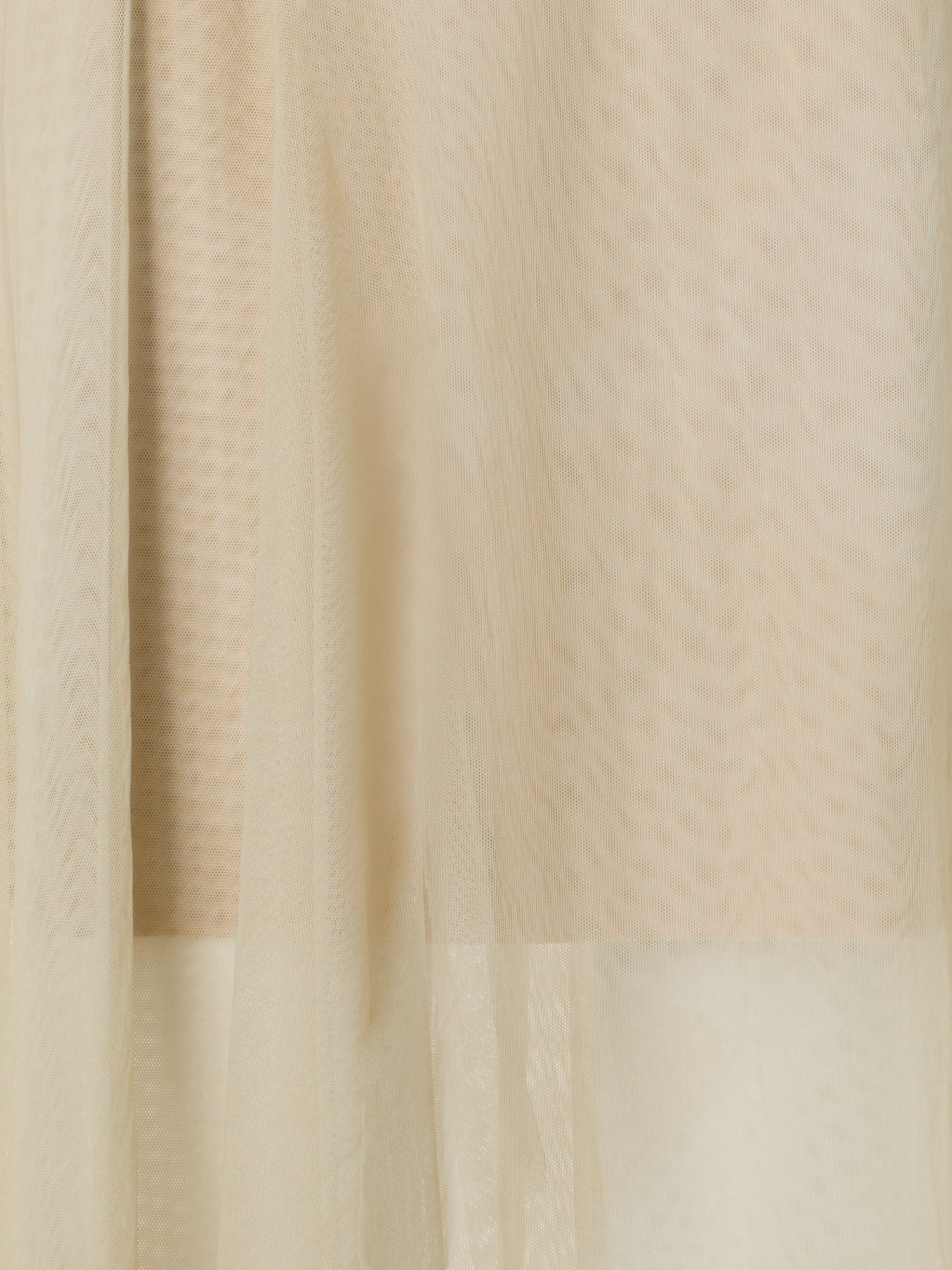 Designer Transparentes Tüll-Kleid mit Chiaroscuro Druck - Beige