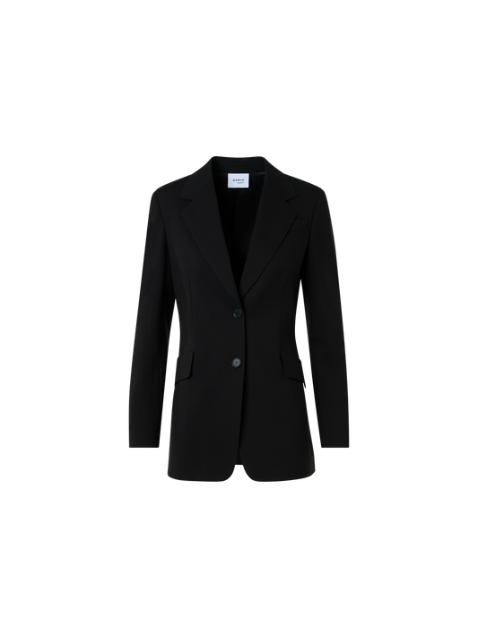 Designer Charakteristischer Viskose-Jersey-Blazer - Schwarz