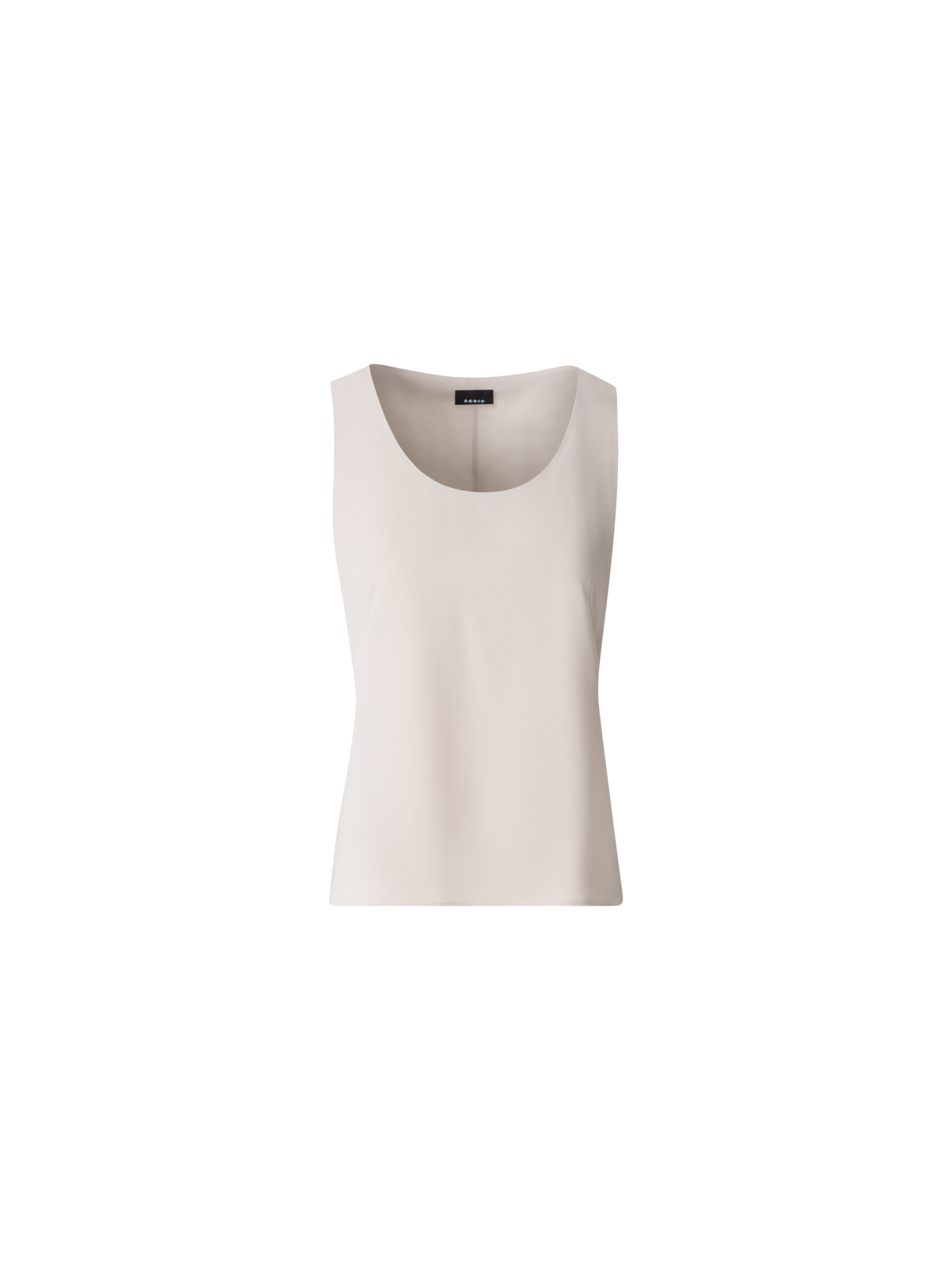 Designer Seiden-Georgette-Tank-Top - Beige