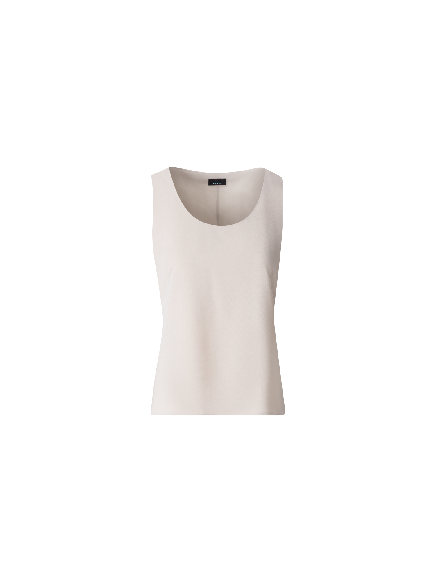 Designer Seiden-Georgette-Tank-Top - Beige