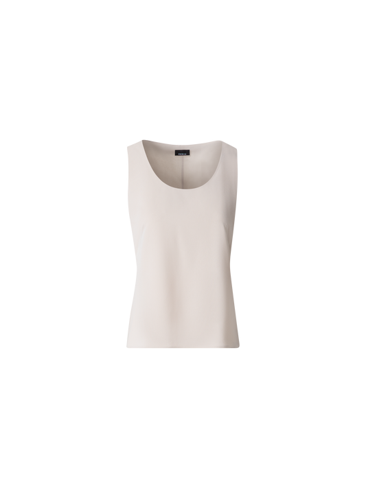 Designer Seiden-Georgette-Tank-Top - Beige