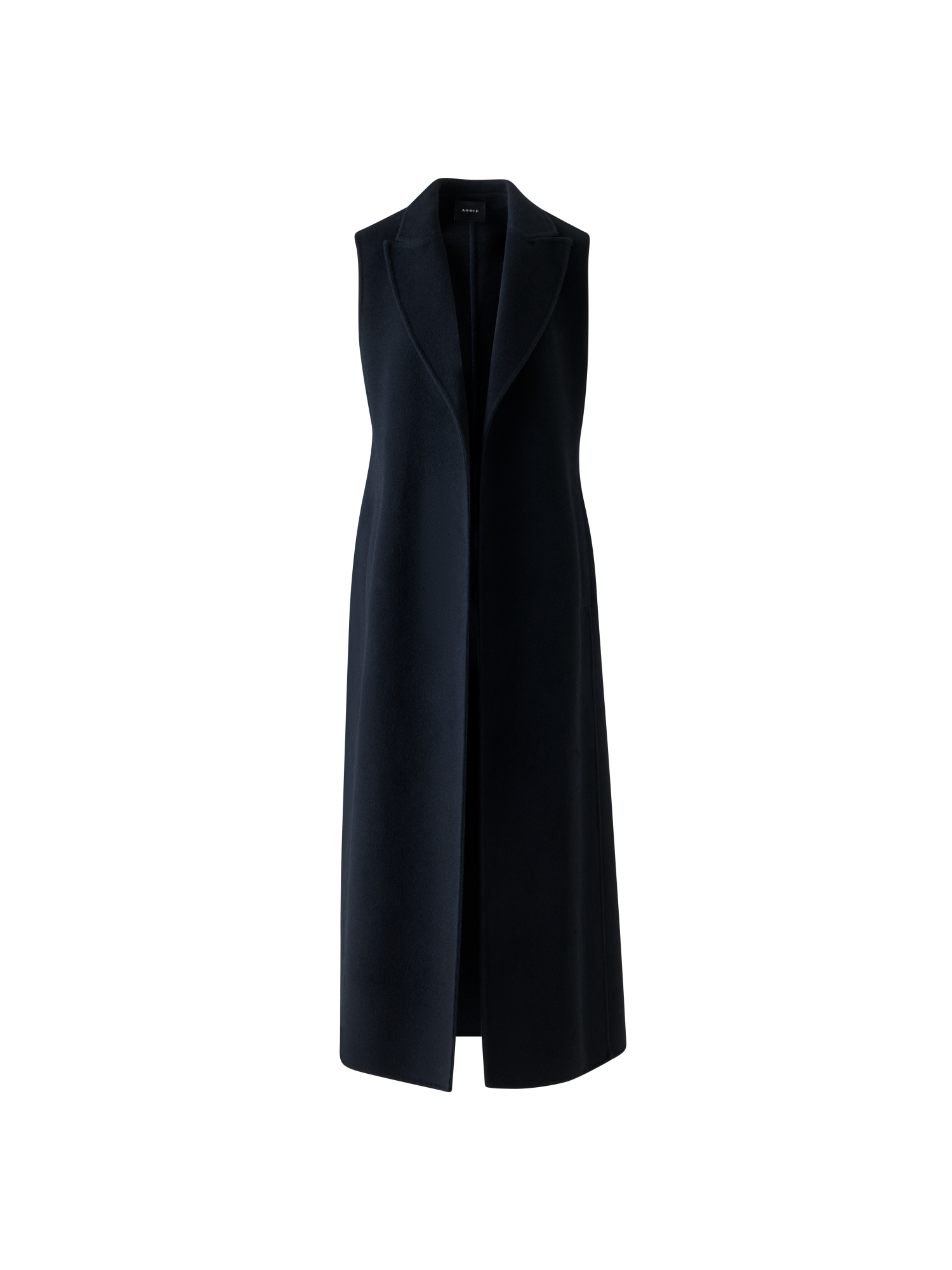 Designer Duo Mantel Gilet & Bolero mit Federnbesatz - Schwarz