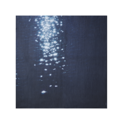 Cotton Silk Reflecting Sun on Water Print Scarf