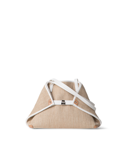 Designer Ai Small Shoulder Tote - Bunt - Beige - Weiss