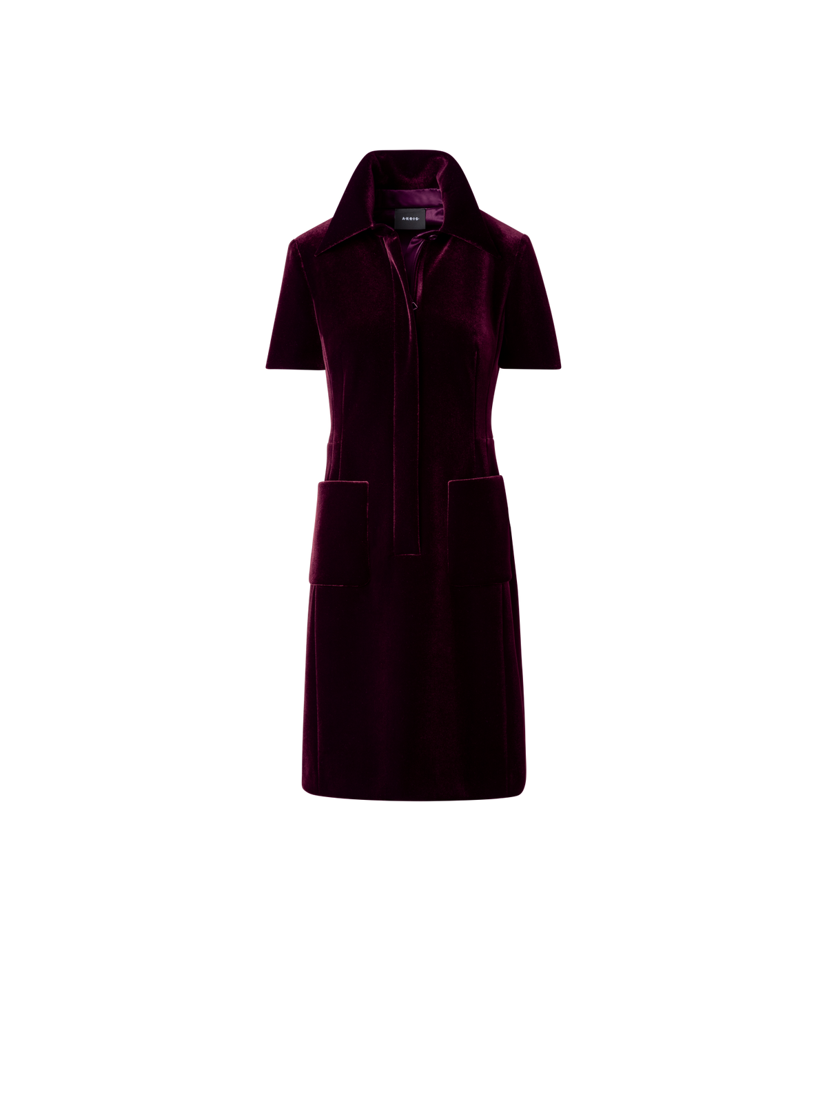 Designer Kurzes Kleid aus Samt und Neopren - Rosa