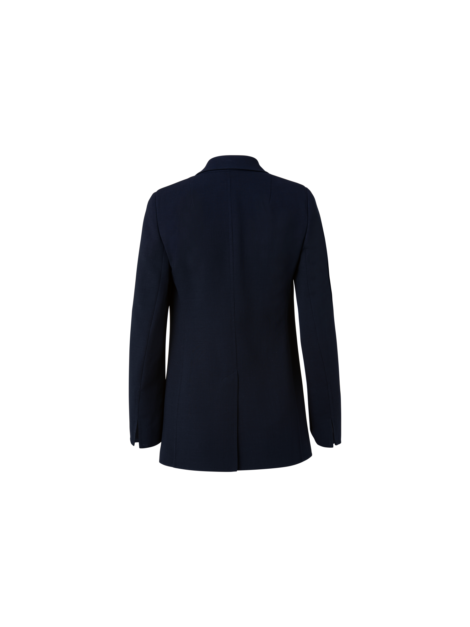 Designer Blazer aus Woll-Doubleface mit langem Revers - Schwarz - Dunkelblau - Blau