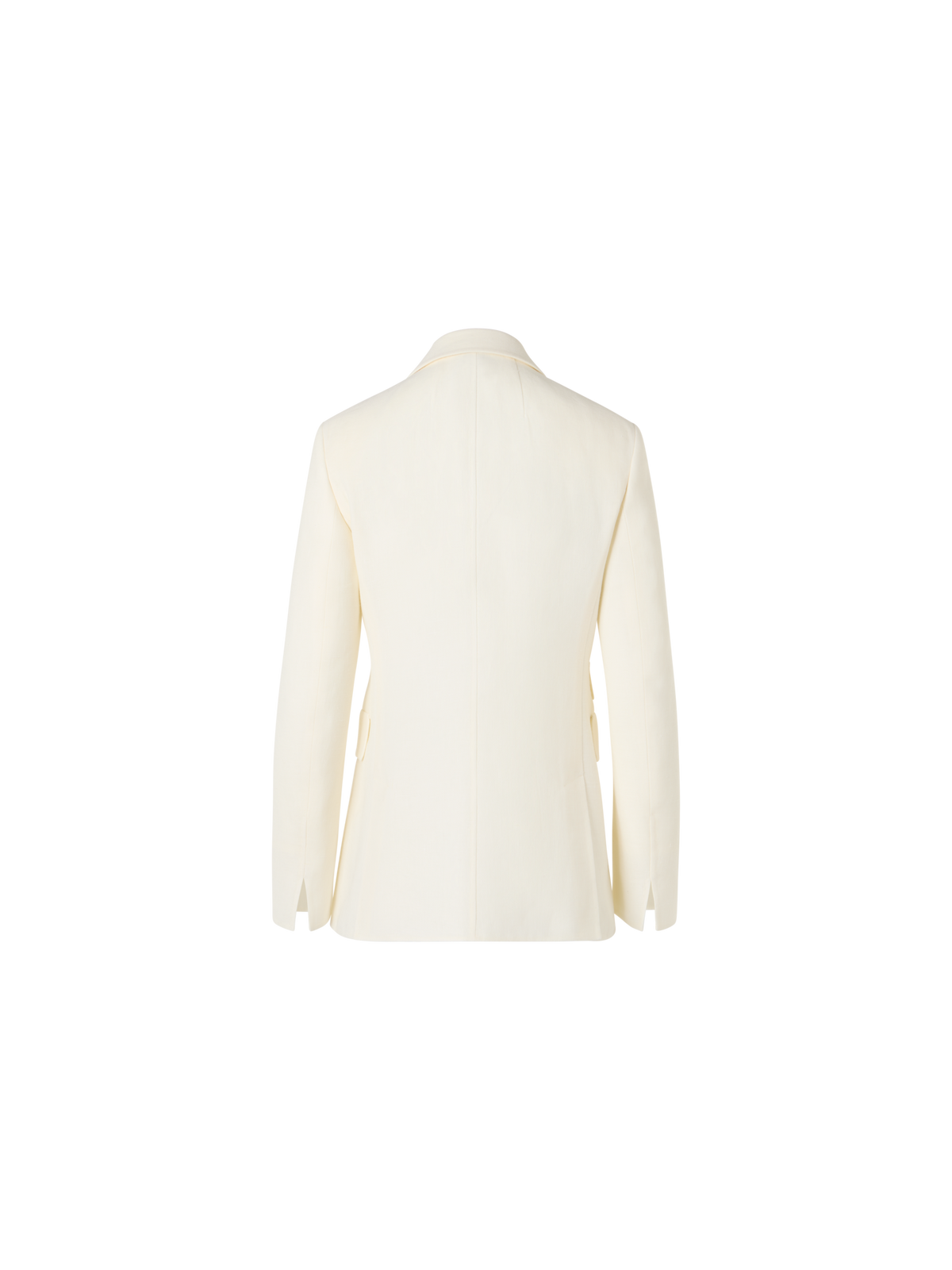 Designer Arie Jacke aus Leinen-Woll-Doubleface - Ecru