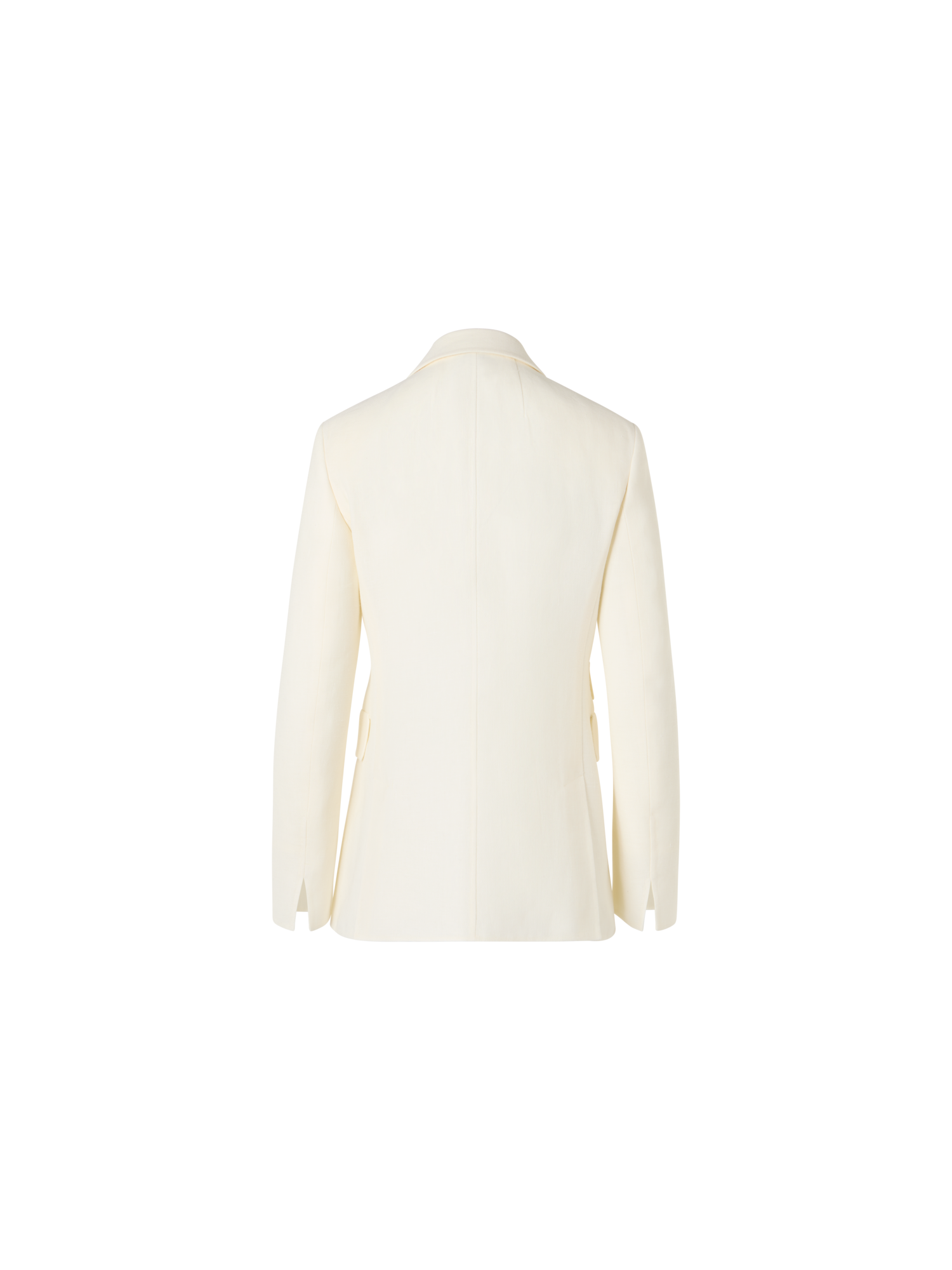 Designer Arie Jacke aus Leinen-Woll-Doubleface - Ecru