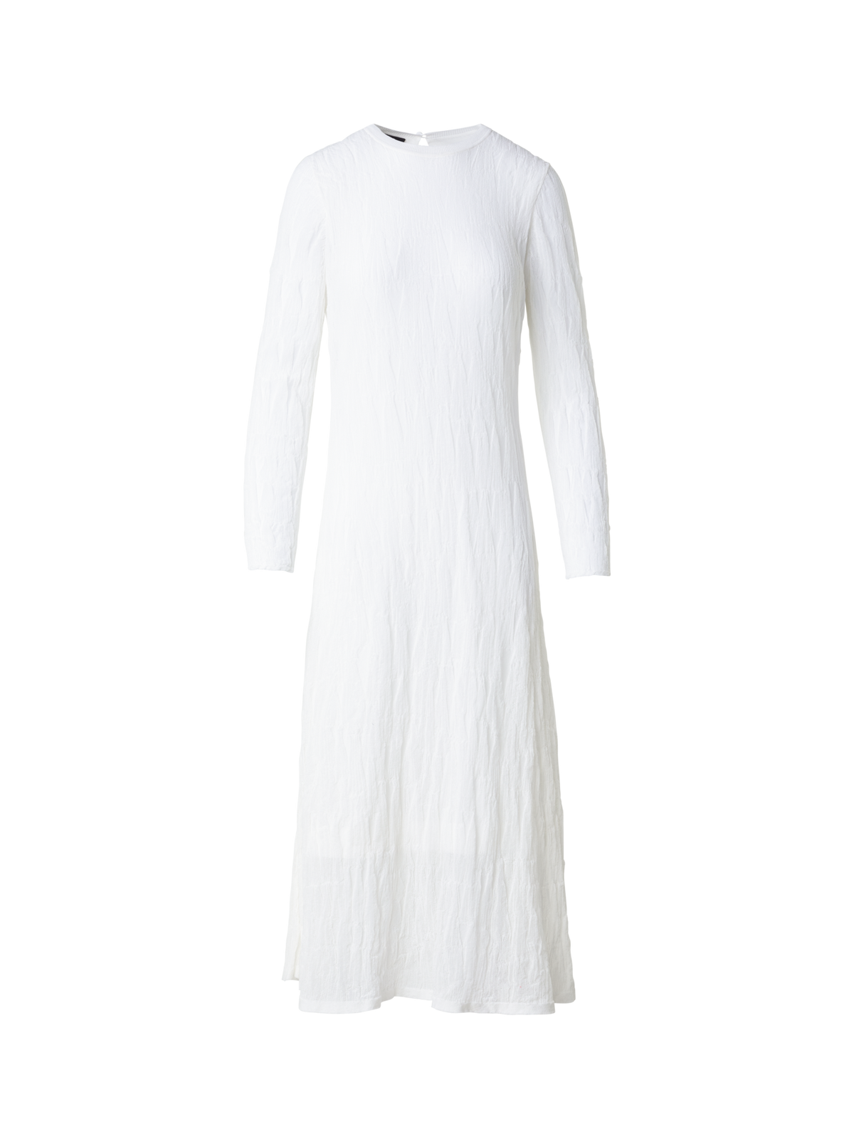 Designer Asagao-Midi-Strickkleid aus Stretch-Baumwolle - Ecru