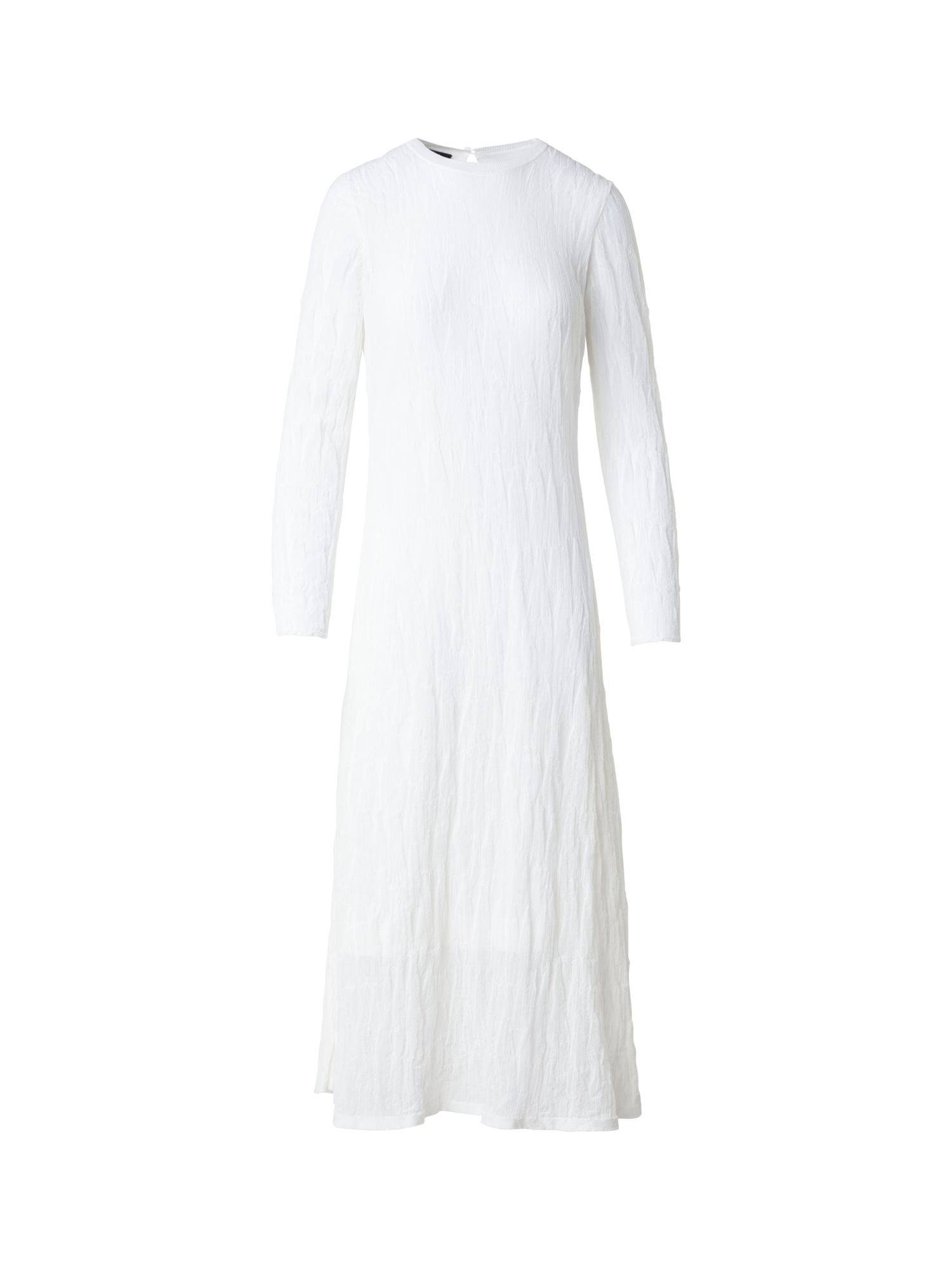 Designer Asagao-Midi-Strickkleid aus Stretch-Baumwolle - Ecru